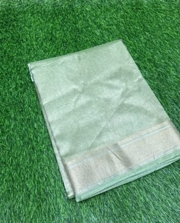 Clearance Sale in Banarasi Tissue Crush Saree - 4