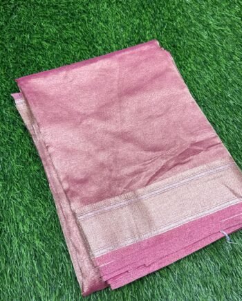 Clearance Sale in Banarasi Tissue Crush Saree - 2