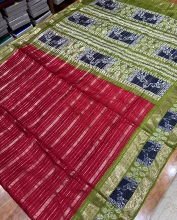 Binny Semi Silk Saree - Rettapetta Border and Jacquard Weaving - 1