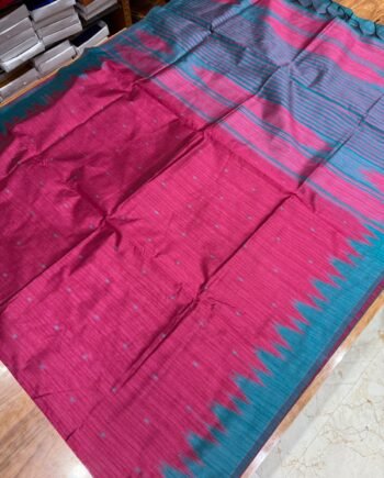 Budget Raw Semi Silk Saree - Tower Border - 3