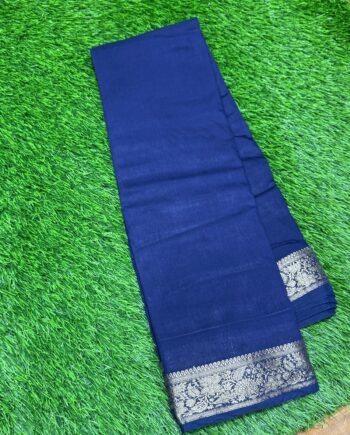 Premium Viscose Cotton Saree - Jari Pallu - 3