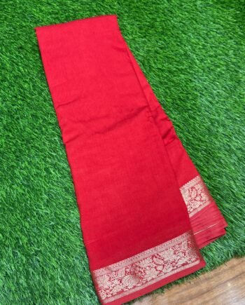 Premium Viscose Cotton Saree - Jari Pallu - 1