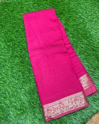 Premium Viscose Cotton Saree - Jari Pallu - 4
