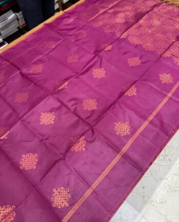 Kollam Semi Silk Saree - Weaving Zari - Magenta