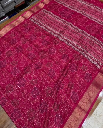 Allover Sequence Work in Georgette Saree - 1