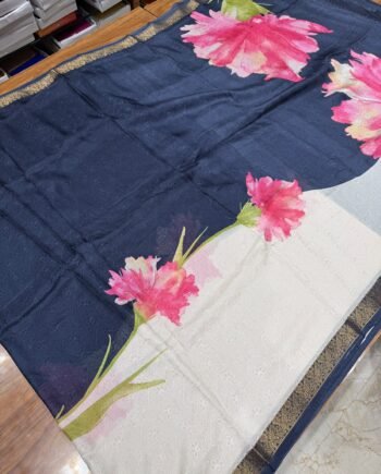 Premium Georgette Saree with Embose Designs - Online Hit Designs - 3