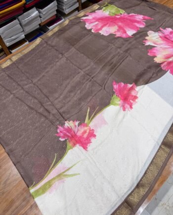 Premium Georgette Saree with Embose Designs - Online Hit Designs - 2