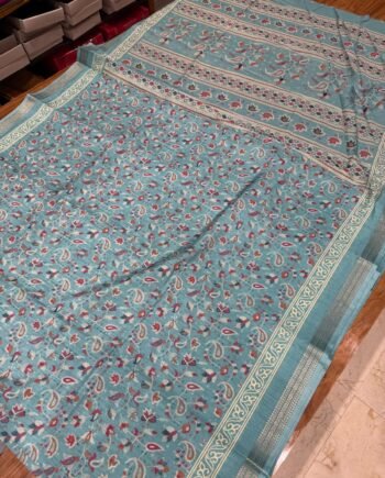 Binny Semi Silk Saree - Multicolour Pastel Paisley - 7