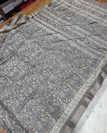Binny Semi Silk Saree - Multicolour Pastel Paisley - 8