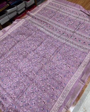 Binny Semi Silk Saree - Multicolour Pastel Paisley - 4