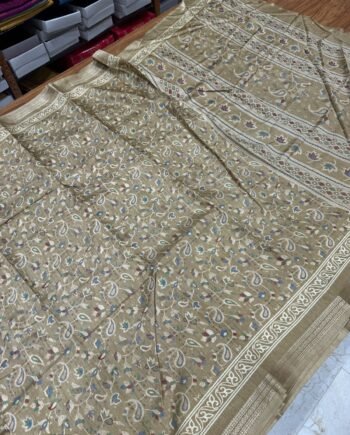 Binny Semi Silk Saree - Multicolour Pastel Paisley - 5