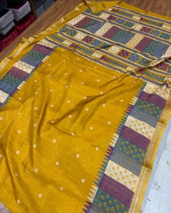 Binny Semi Silk Saree - Multicolour Tower Border - 7