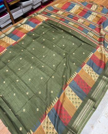 Binny Semi Silk Saree - Multicolour Tower Border - 3