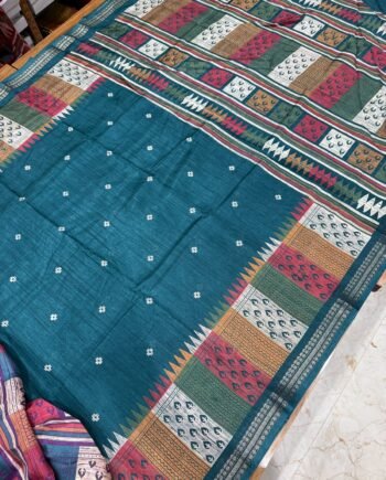 Binny Semi Silk Saree - Multicolour Tower Border - 5