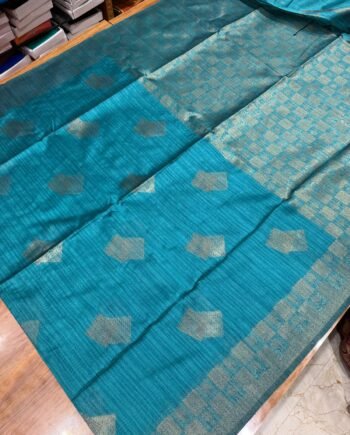Geometric Budget Raw Semi Silk Saree - 5