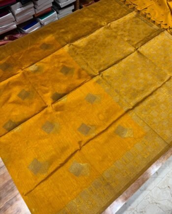 Geometric Budget Raw Semi Silk Saree - 1