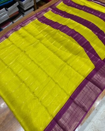 Dola Semi Silk Saree - Allover Zari Weaving - 6