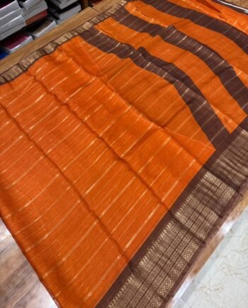 Dola Semi Silk Saree - Allover Zari Weaving - 8