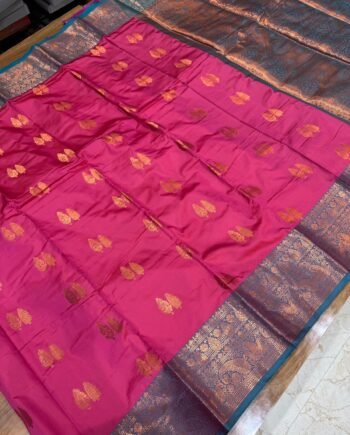 Semi Silk Saree with Allover Butta - 7