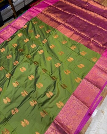 Semi Silk Saree with Allover Butta - 6