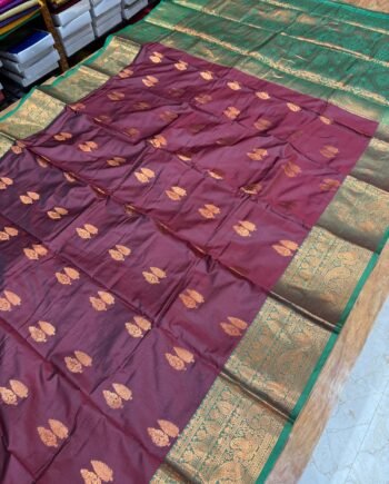 Semi Silk Saree with Allover Butta - 5