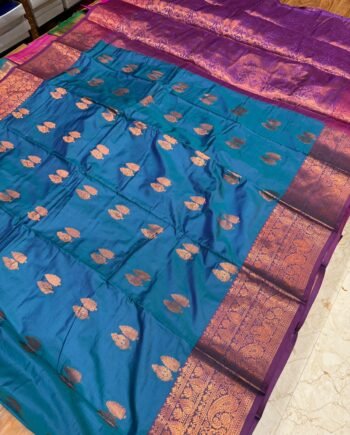 Semi Silk Saree with Allover Butta - 8