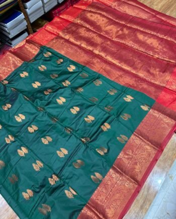 Semi Silk Saree with Allover Butta - 2