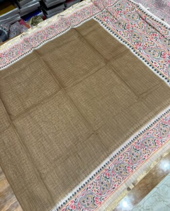 Premium Linen Cotton Saree with Zari Checks - Diwali Designs - 3