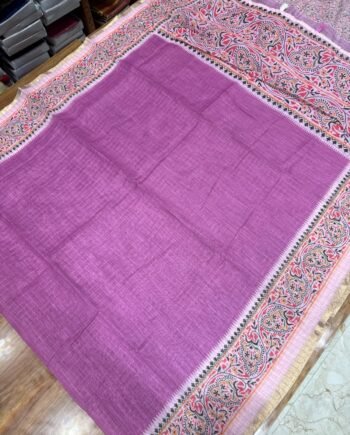 Premium Linen Cotton Saree with Zari Checks - Diwali Designs - 2