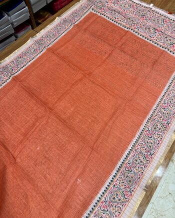 Premium Linen Cotton Saree with Zari Checks - Diwali Designs - 5