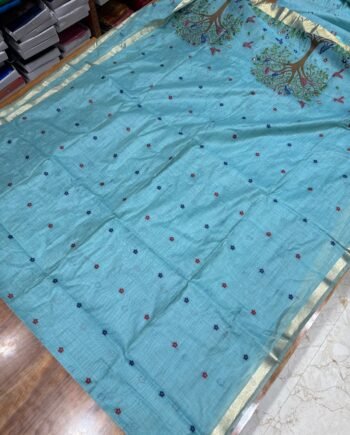 Muga Cotton Saree - Jamdani Weaving - 1