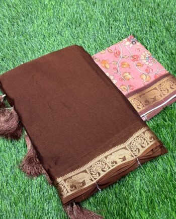 Mysore Crepe Sarees with Digital Printed Blouse - 8