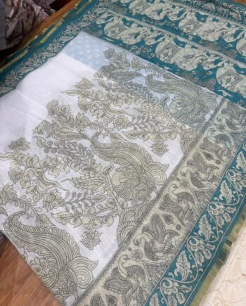 Linen Cotton Saree - Kalamkari Design - Offer Price - 6