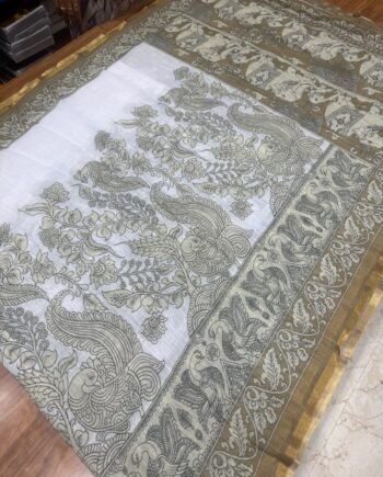Linen Cotton Saree - Kalamkari Design - Offer Price - 3