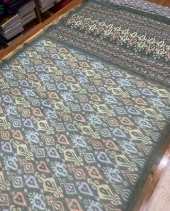 Linen Cotton Saree - Pochampally Design - Offer Prices - 1