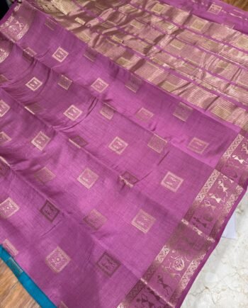 Tussar Semi Silk Saree - Warli Design - 14