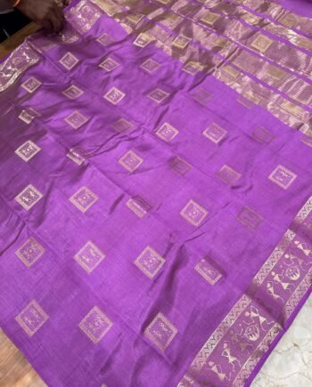 Tussar Semi Silk Saree - Warli Design - 3