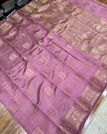 Tussar Semi Silk Saree - Warli Design - 2