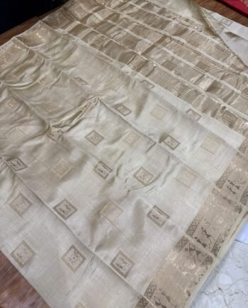 Tussar Semi Silk Saree - Warli Design - 1