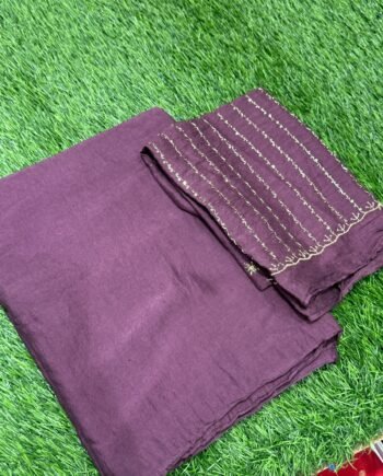 Rangoli Crush Saree with Aari Sequence Blouse - 9