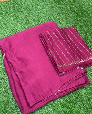 Rangoli Crush Saree with Aari Sequence Blouse - 4