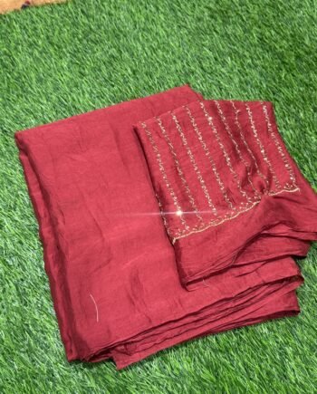 Rangoli Crush Saree with Aari Sequence Blouse - 2