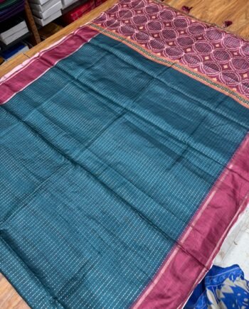 Needle Silk Saree -Ikkat Pallu with Allover Weaving