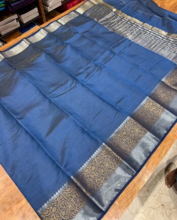 Tussar Semi Silk Saree - Paisley Design - 12