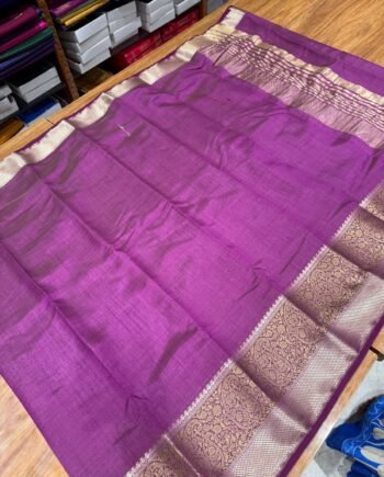 Tussar Semi Silk Saree - Paisley Design - 1