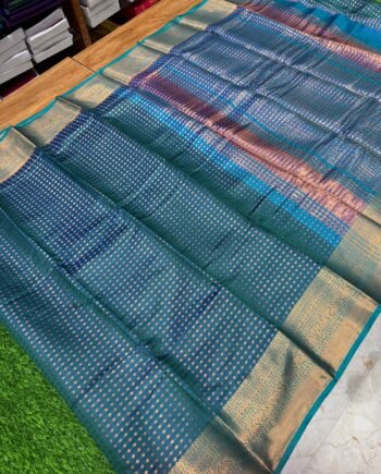 Semi Silk Saree - Small Butta - 5