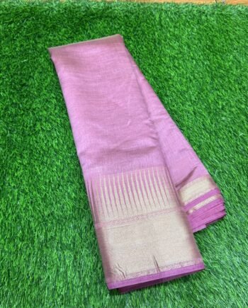 Tussar semi silk saree - Tower Border - 12