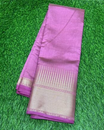 Tussar semi silk saree - Tower Border - 9