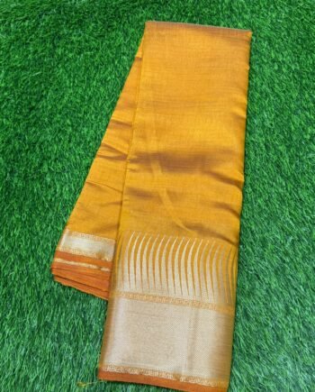 Tussar semi silk saree - Tower Border - 8
