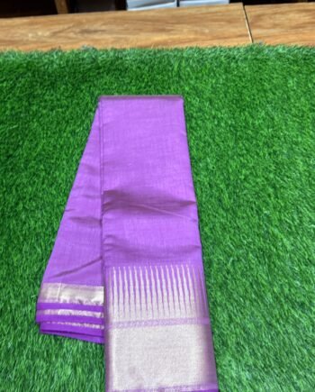 Tussar semi silk saree - Tower Border - 1